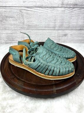 Agave Girl Women’s Mexican Sandals Handmade Leather Lace Up Size 4/ US 6 Boho